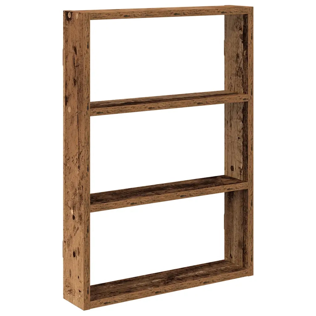 Scaffale a Parete Legno Vecchio 43x9x60 cm in Truciolato 860056