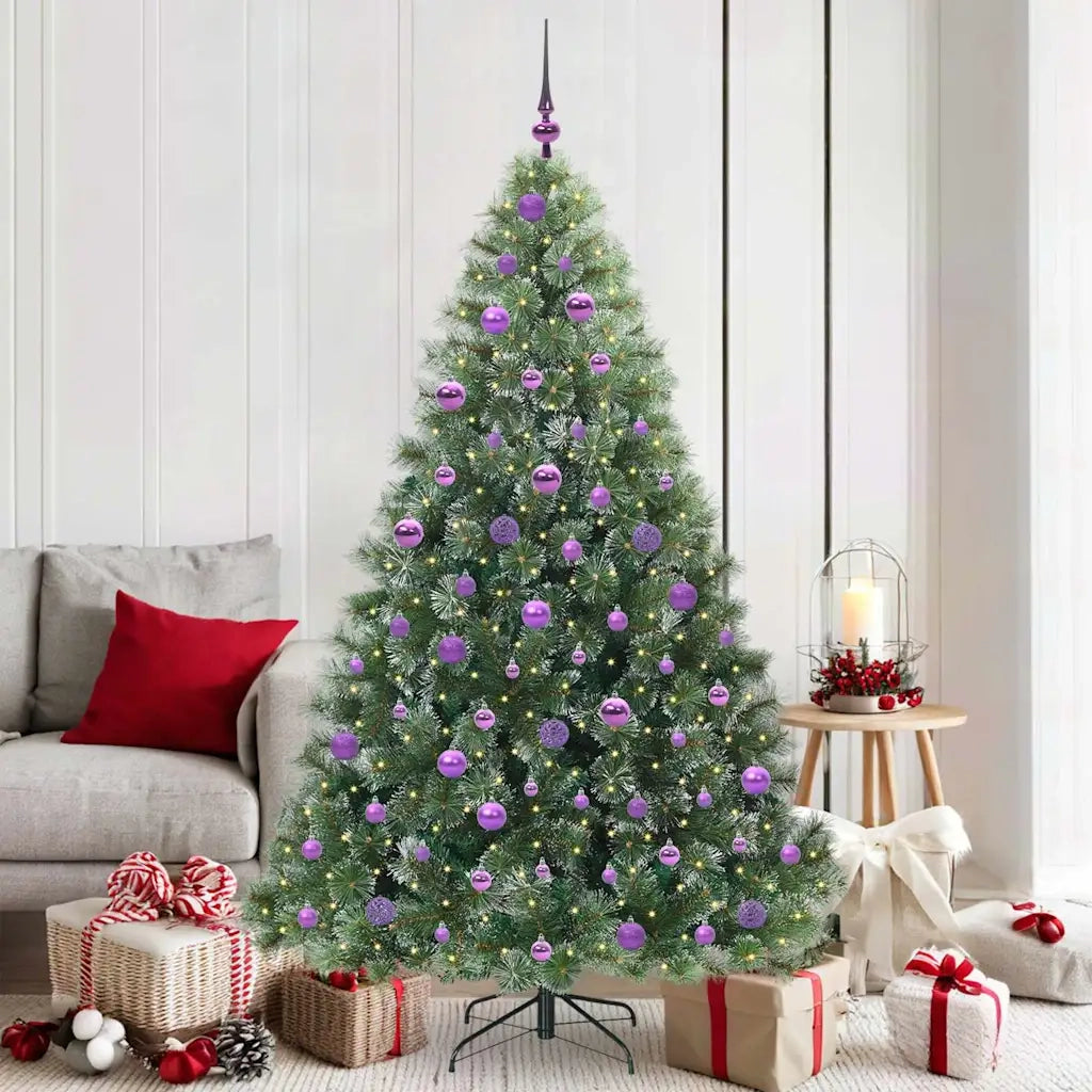 Albero di Natale | Decorazioni natalizie artificiale con 300 LED Verde 180 cm PE e PVC