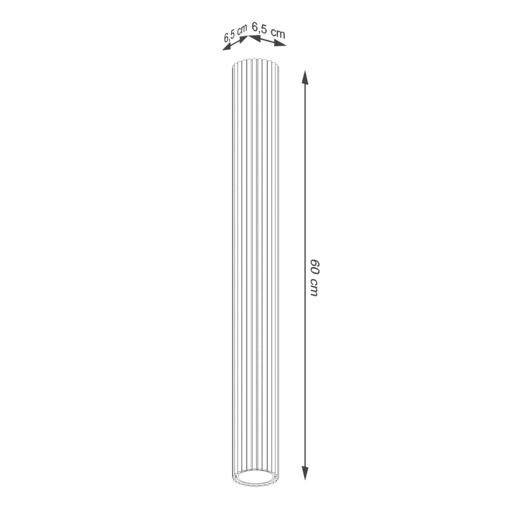 Lampada a soffitto KARBON 60 nero