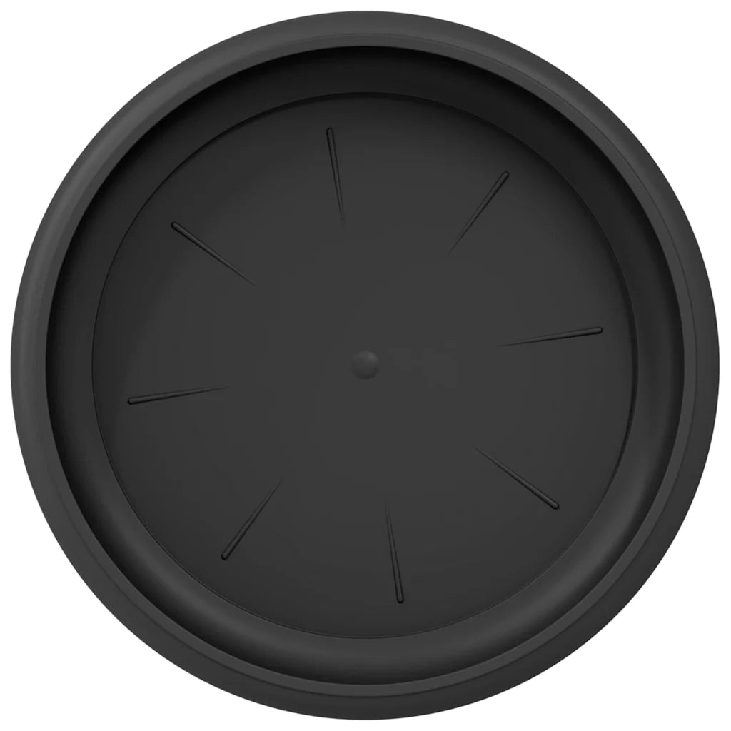 Vassoio Rotondo per Fiori 6 pcs Nero Ø 14 x 2 cm Plastica 42020306