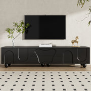Mobile TV ¨C MINIMAL ¨C Nero, Legno, 180 cm, Soggiorno