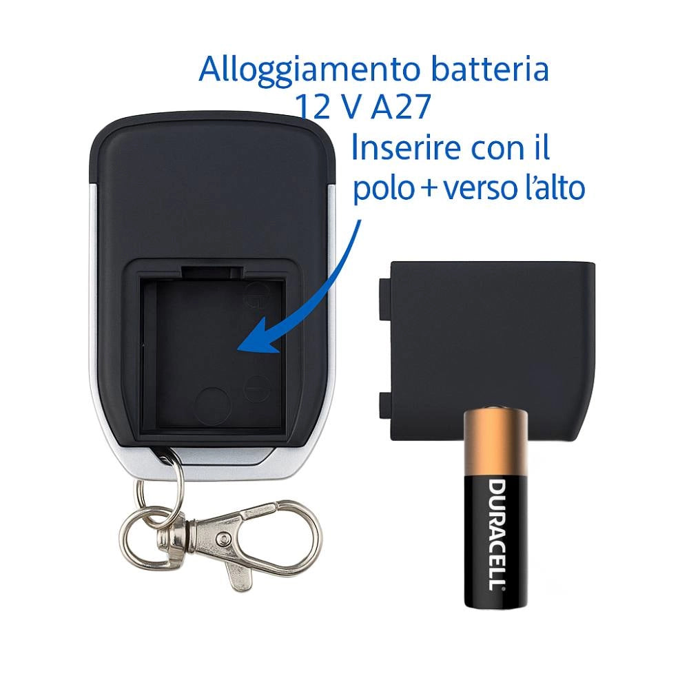 Telecomando bravo sashimi 433 mhz 4 tasti autoapprendente con led