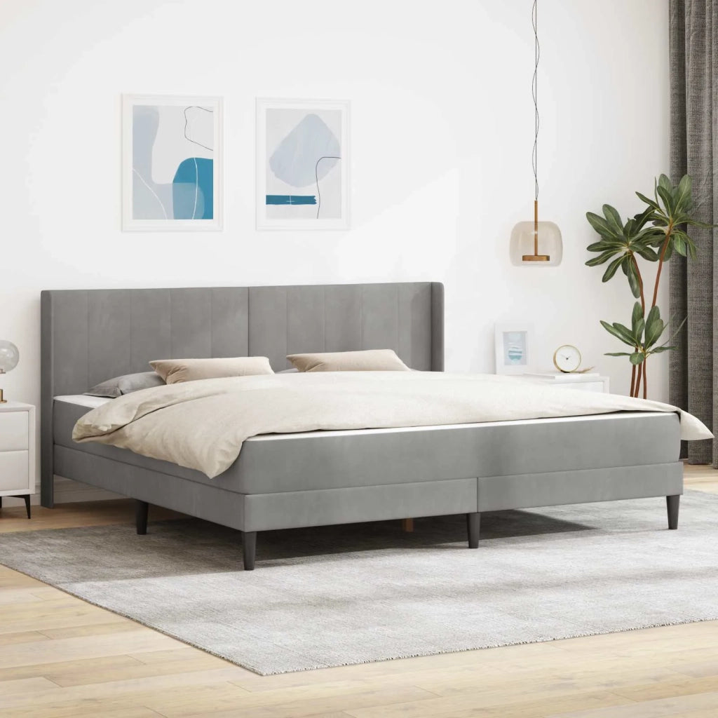 Struttura letto con materasso Grigio Chiaro 180 x 200 cm 3414879