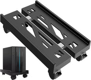 Supporto per PC da posizionare sotto il tavolo - Stabilizzatore per computer portatile - Stand per CPU regolabile con ruote.