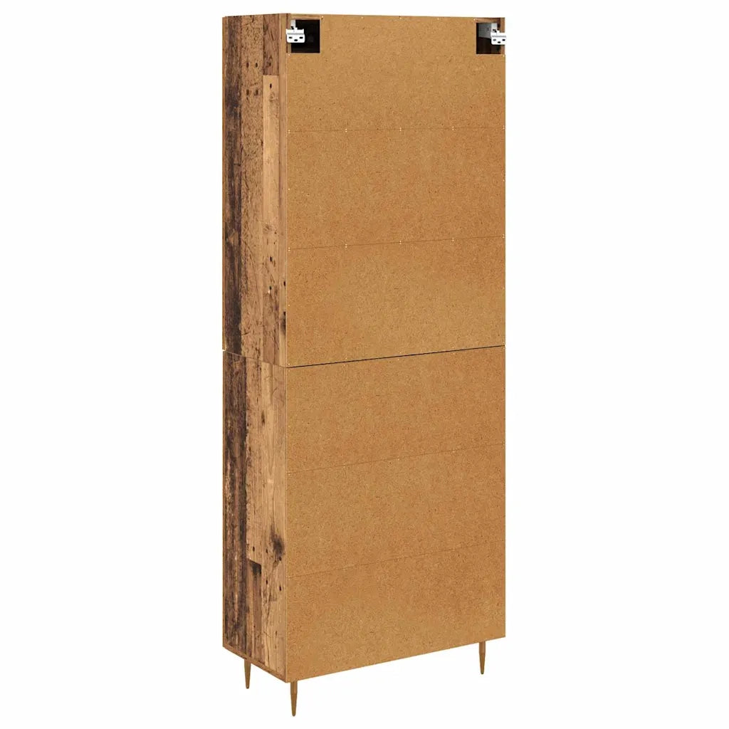 Credenza | Madia | Buffet da pranzo | Armadio da pranzo Legno vecchio 69,5 x 34 x 180 cm Legno multistrato
