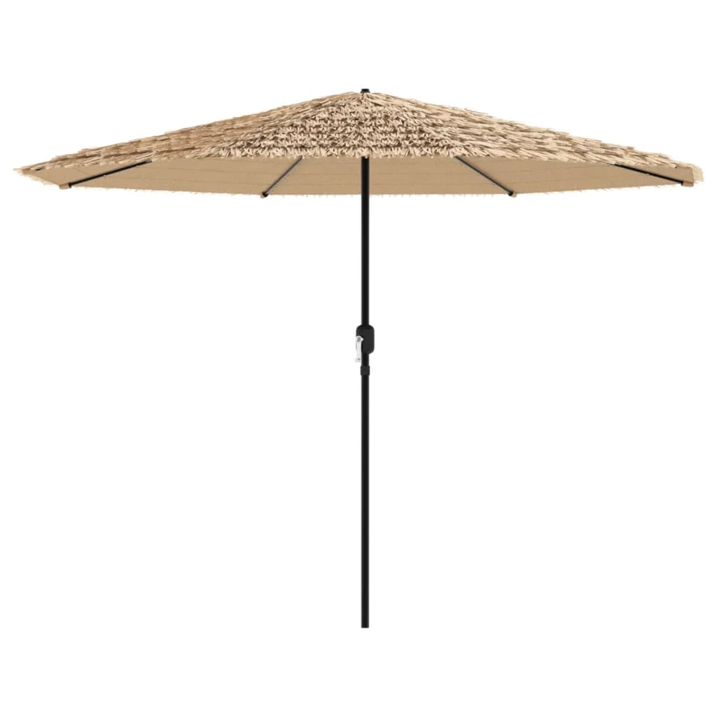 Ombrellone da giardino con illuminazione a LED poliestere 324 x 324 x 247 cm protezione solare design moderno marrone 02_0056416