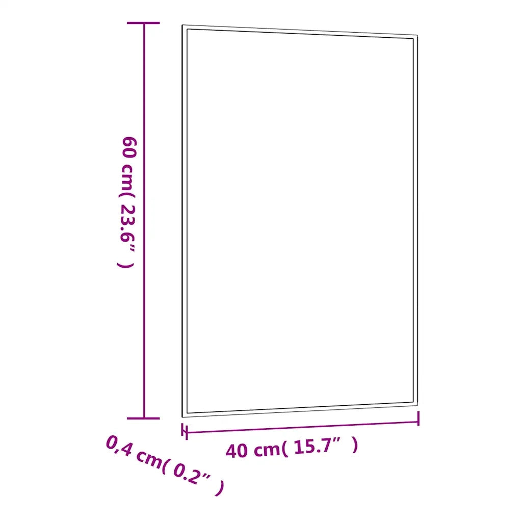 Specchio da Parete-Specchio a Muro-Specchio Decorativo 40x60 cm Vetro Rettangolare