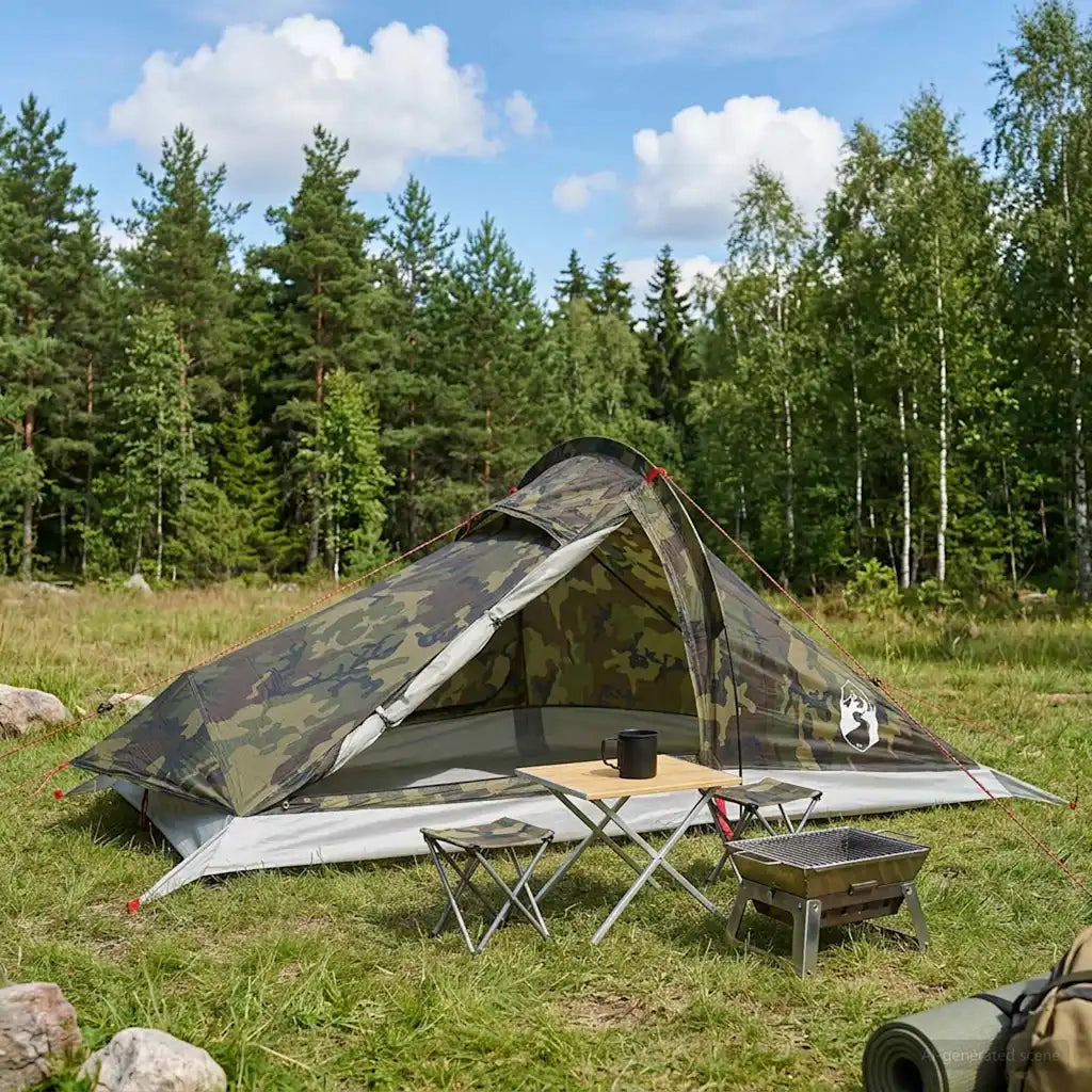 Tenda da backpacking Mimetico 4 persone