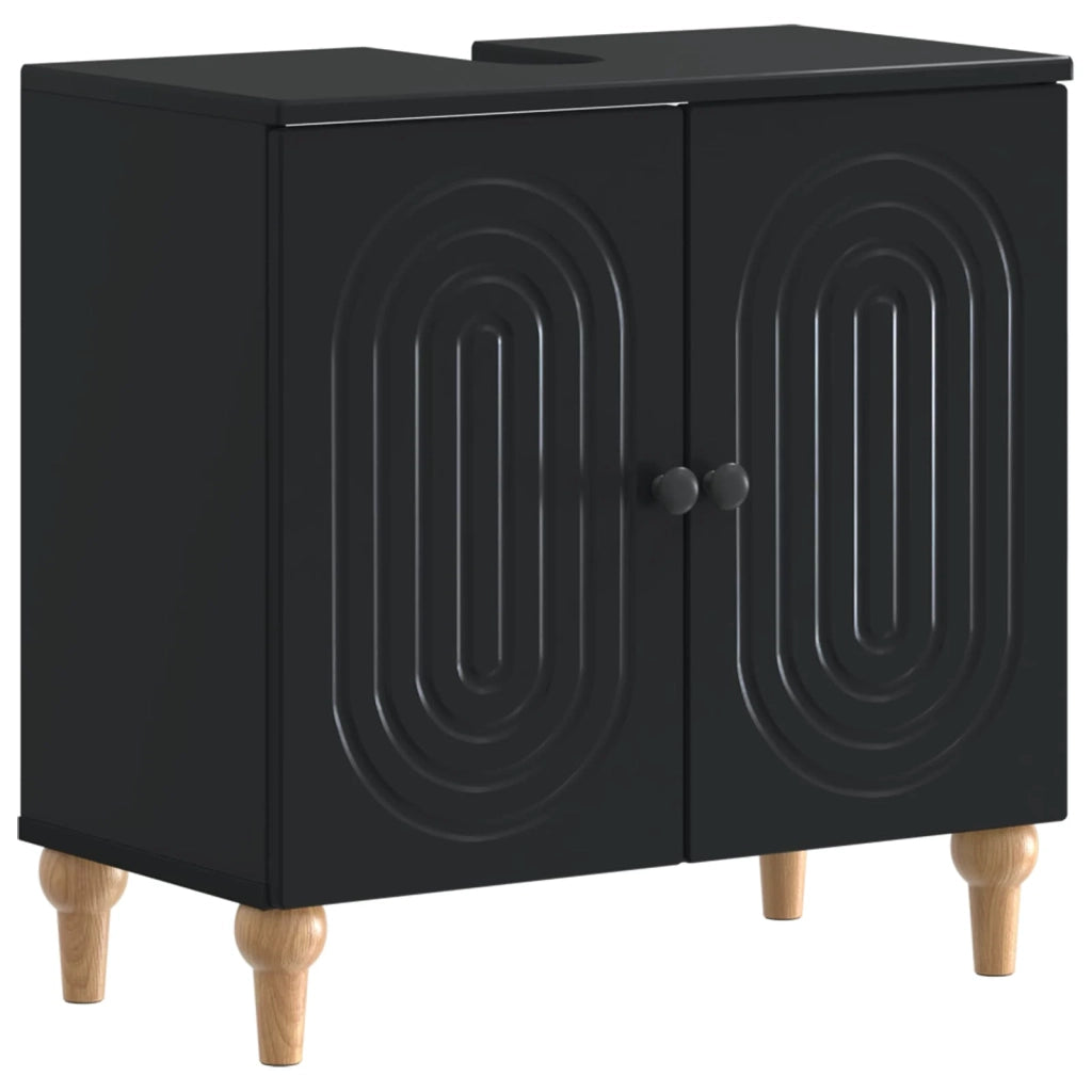 Set di armadietti da bagno in 3 pezzi ALKMAAR Nero 3417991