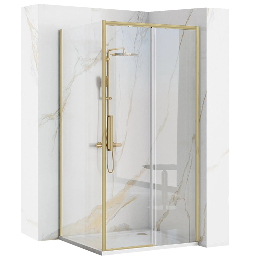 Cabina Doccia Rapid Slide Gold Brush 160x80