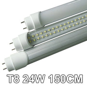 Trade Shop - Tubo Neon Led 24w "150 Cm" Attacco T8 Smd Led Luce Bianca Fredda Calda Naturale - -bianco Caldo  Copertura Trasparente    -