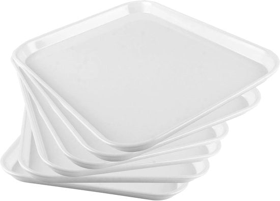 Servizio da Tavola Grande - Rectangolare - 6 Pezzi - Melamina - Impermeabile - Resistente ai Graffi - 35,5 x 27,8 x 2,5 cm