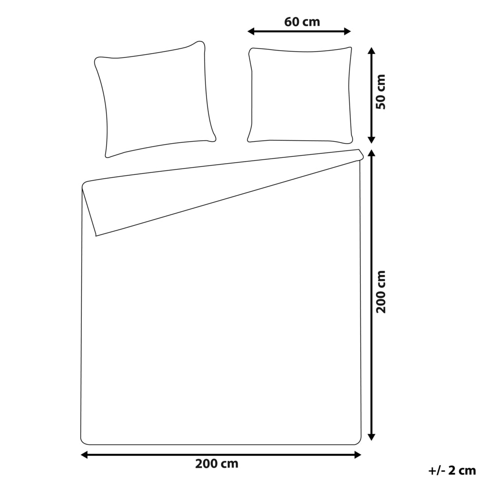 Set copripiumino e federa in cotone satinato nero 200 x 200 cm per una camera da letto moderna