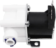 Valvola magnetica solenoide 12V - Chiusura normale - Materiali plastica/ottone - 500.000 cicli - Per dispenser acqua/aria/olio - Diametro interno 6,5 mm
