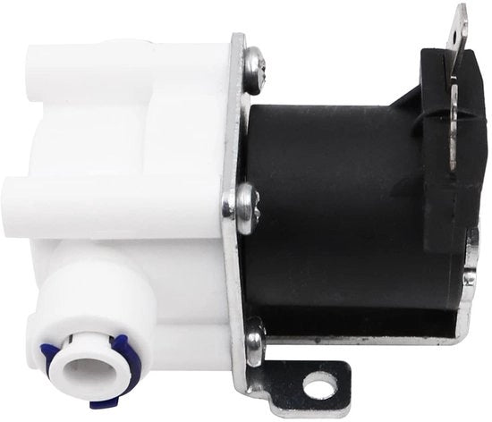 Valvola magnetica solenoide 12V - Chiusura normale - Materiali plastica/ottone - 500.000 cicli - Per dispenser acqua/aria/olio - Diametro interno 6,5 mm