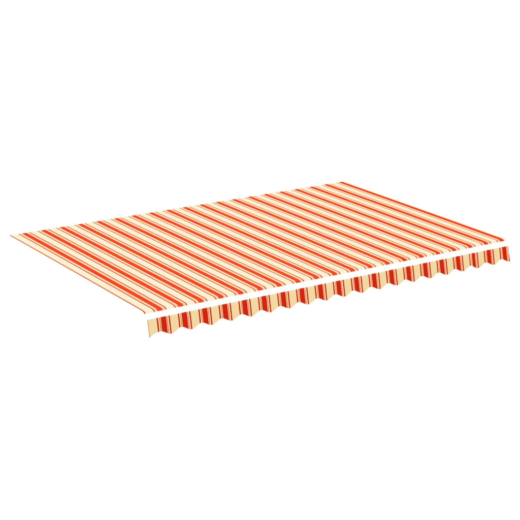 Tessuto di Ricambio per Tenda da Sole-Ricambio telo per tenda da sole Giallo e Arancio 4,5x3 m