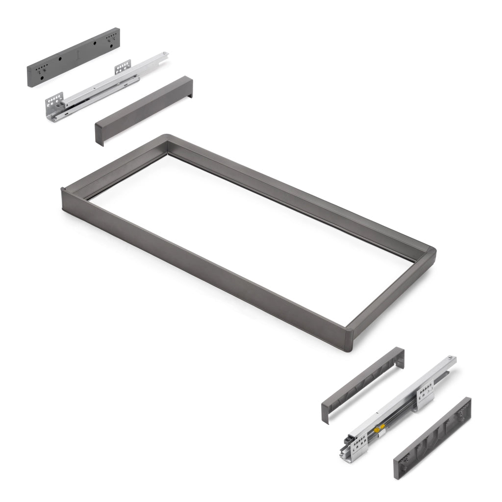 Telaio con guide a estrazione totale e chiusura morbida per accessori per armadi Quartz