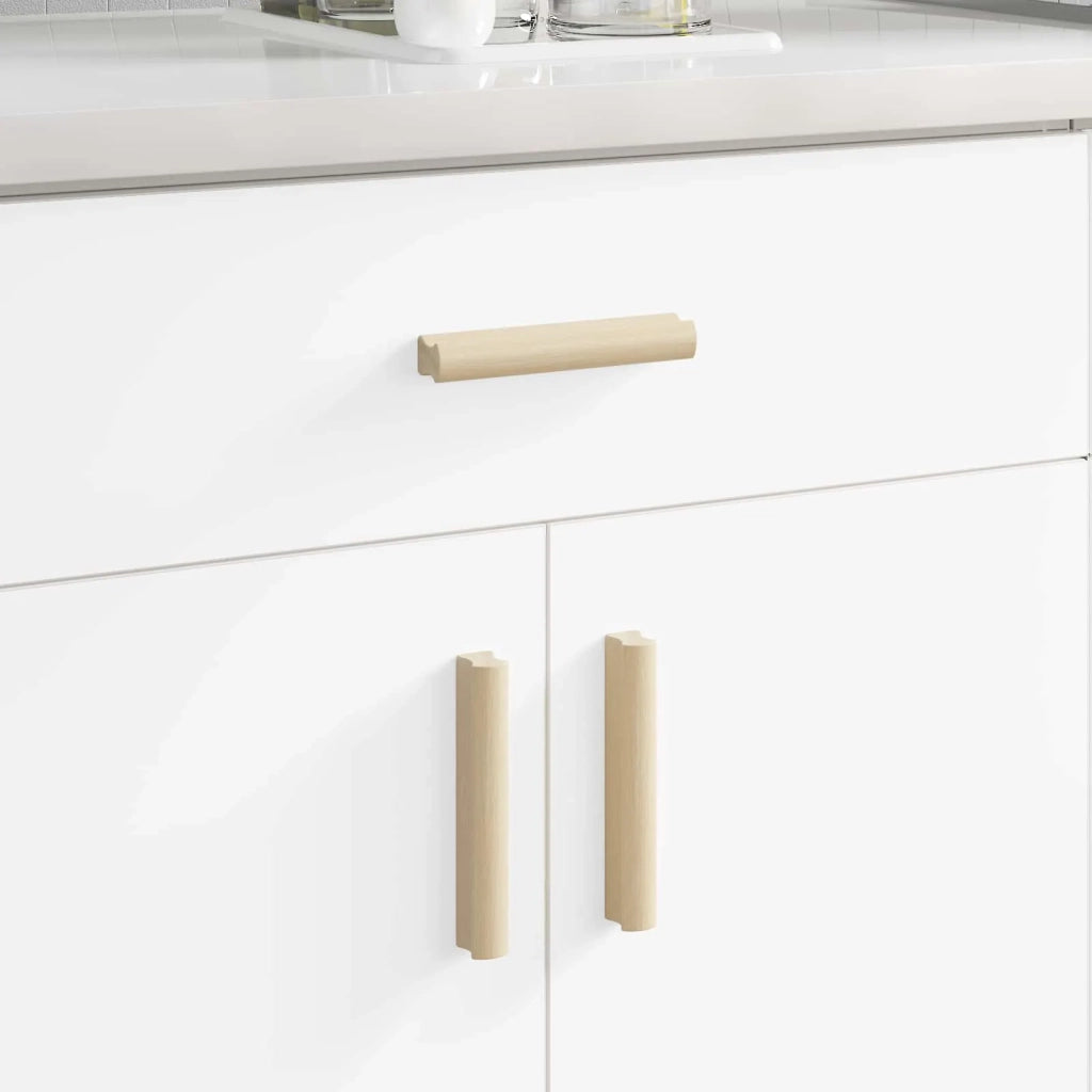 Maniglia Dritta 2 pz Colore Legno Naturale 130 x 25 x 30 mm CFW1030528