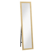 Specchio da Terra Rettangolare ¨C Xylo ¨C Cornice in Legno Marrone Chiaro 37x155 cm