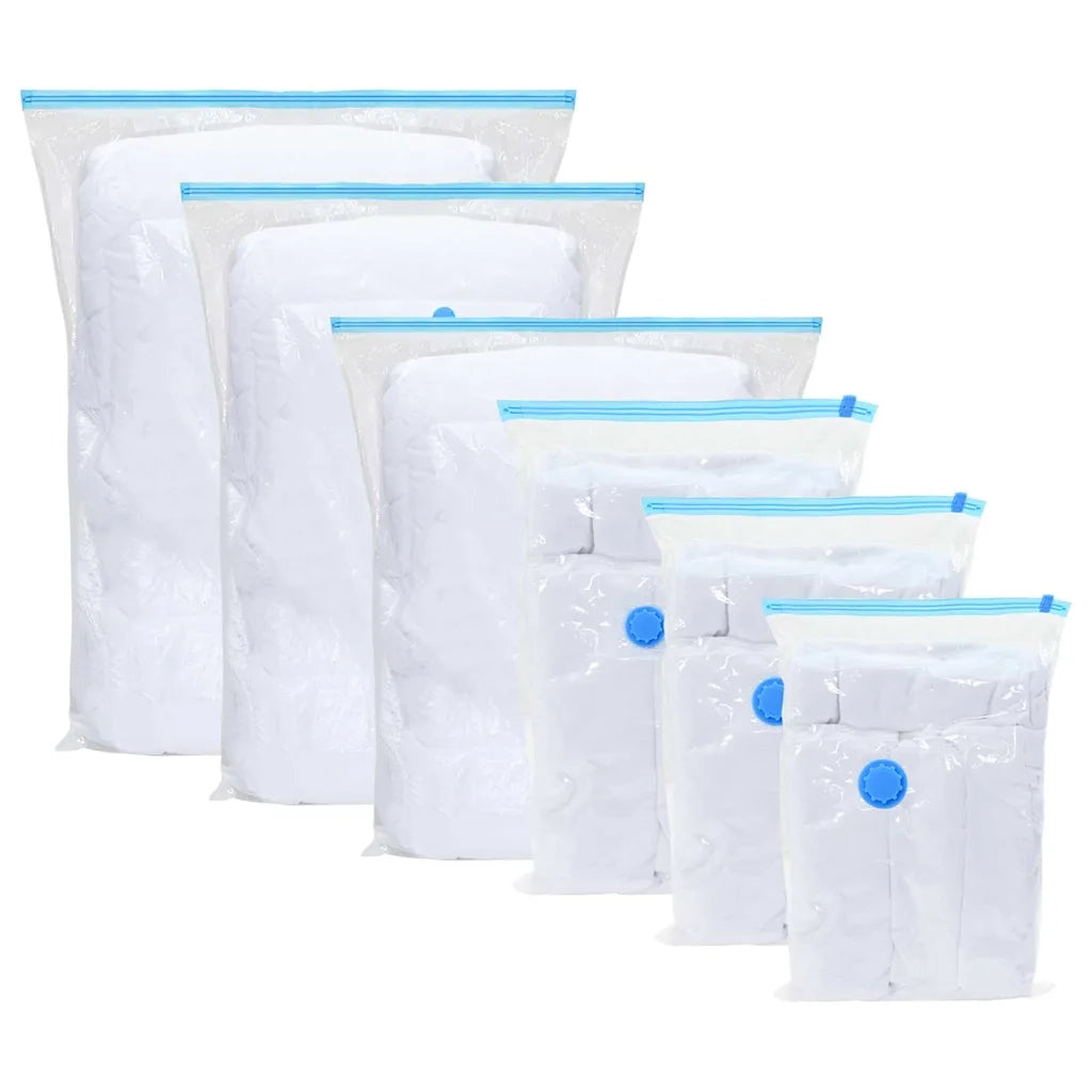 Sacchetti per Stoccaggio 5 pz Trasparente e Blu 70 x 50 cm CFW6474155