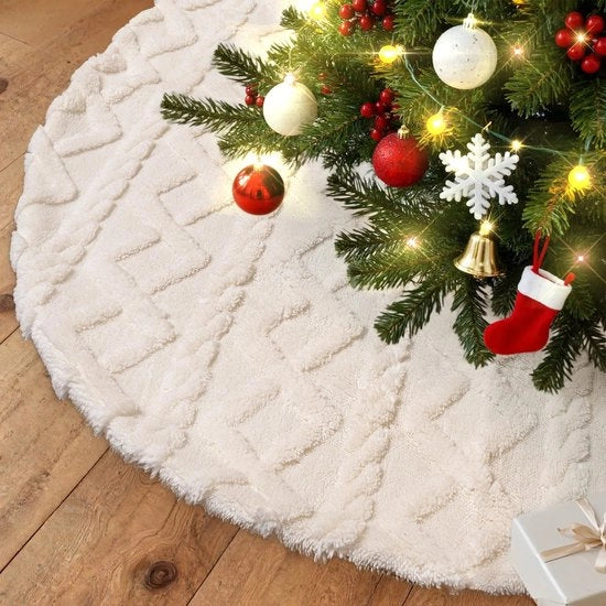Abito da Natale in pelliccia artificiale 180 cm con design geometrico