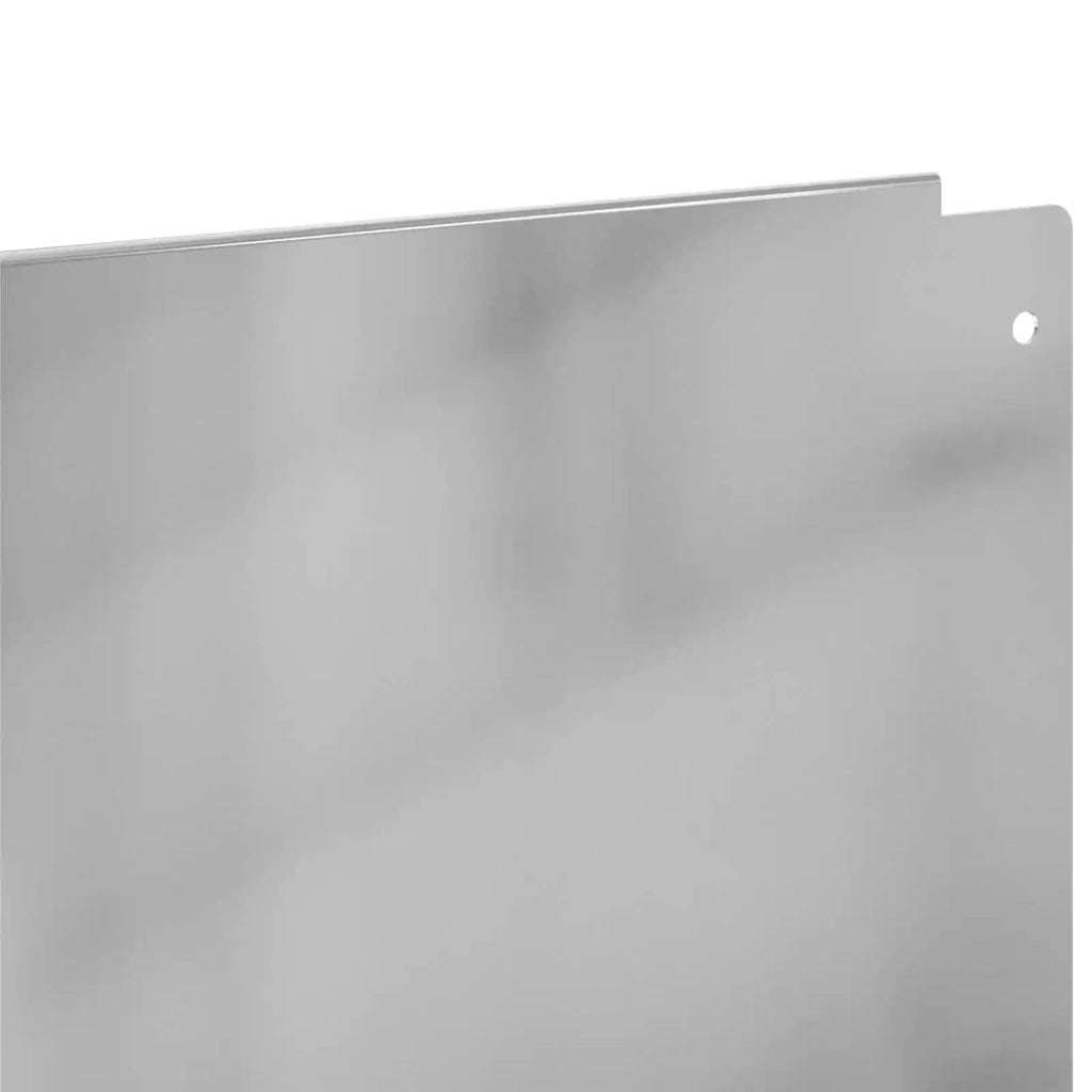 Bordura per Prato 10 pcs 100 x 12 cm Acciaio Argento 8008804