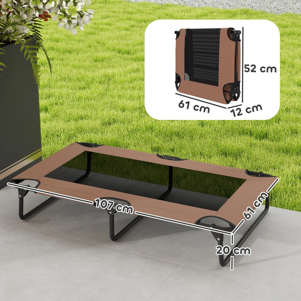 Letto per cani rialzato portatile con rete traspirante ¨C Minimal ¨C 100x75x25 cm