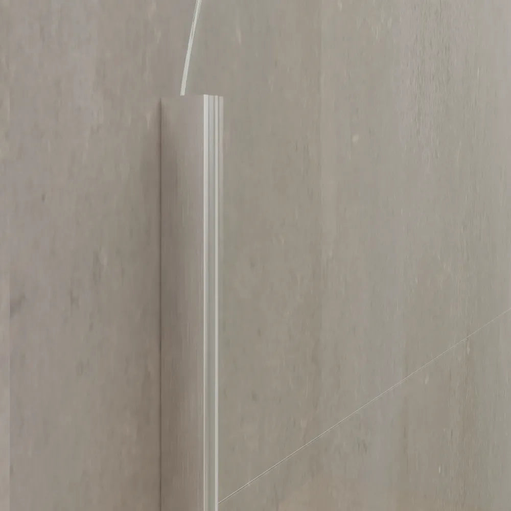 Doccia walk-in arco 120cm con profilo nickel spazzolato vetro trasparente 8mm easy clean h200| Nusa