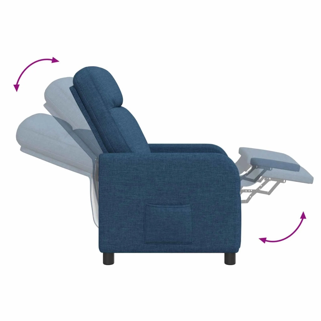 Poltrona Massaggiante Blu Tessuto 42034947