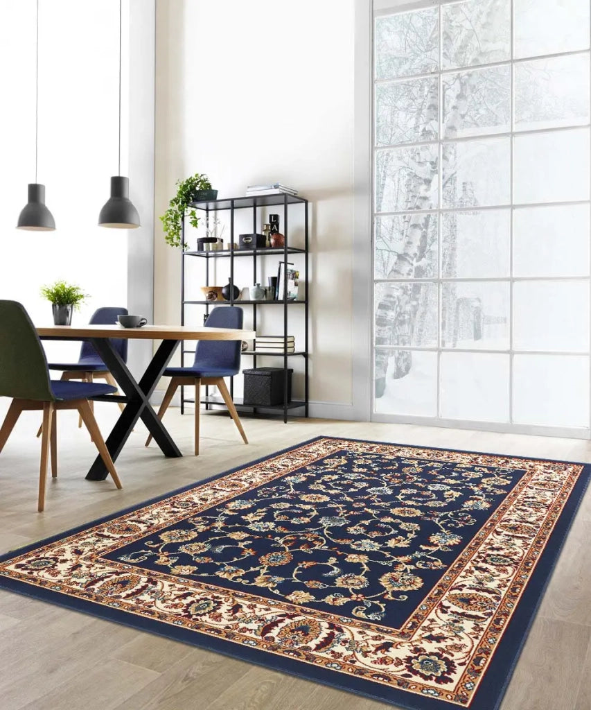 Tappeto passatoia ROYAL SHIRAZ 2079 BLU cm.70x240 arredo casa disegno moderno geometrico arredo casa