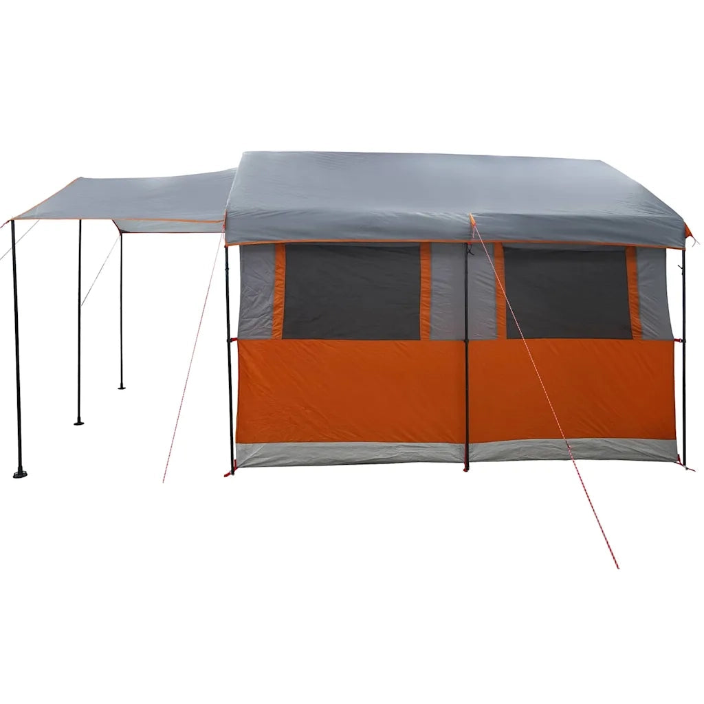 Tenda familiare per 4 persone con tetto Grigio e arancione