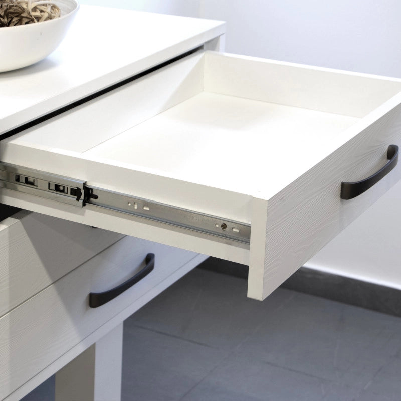 Set di guide a sfere per cassetti con estrazione totale e chiusura soft, altezza 45 mm, lunghezza 650 mm, Acciaio, Zin..