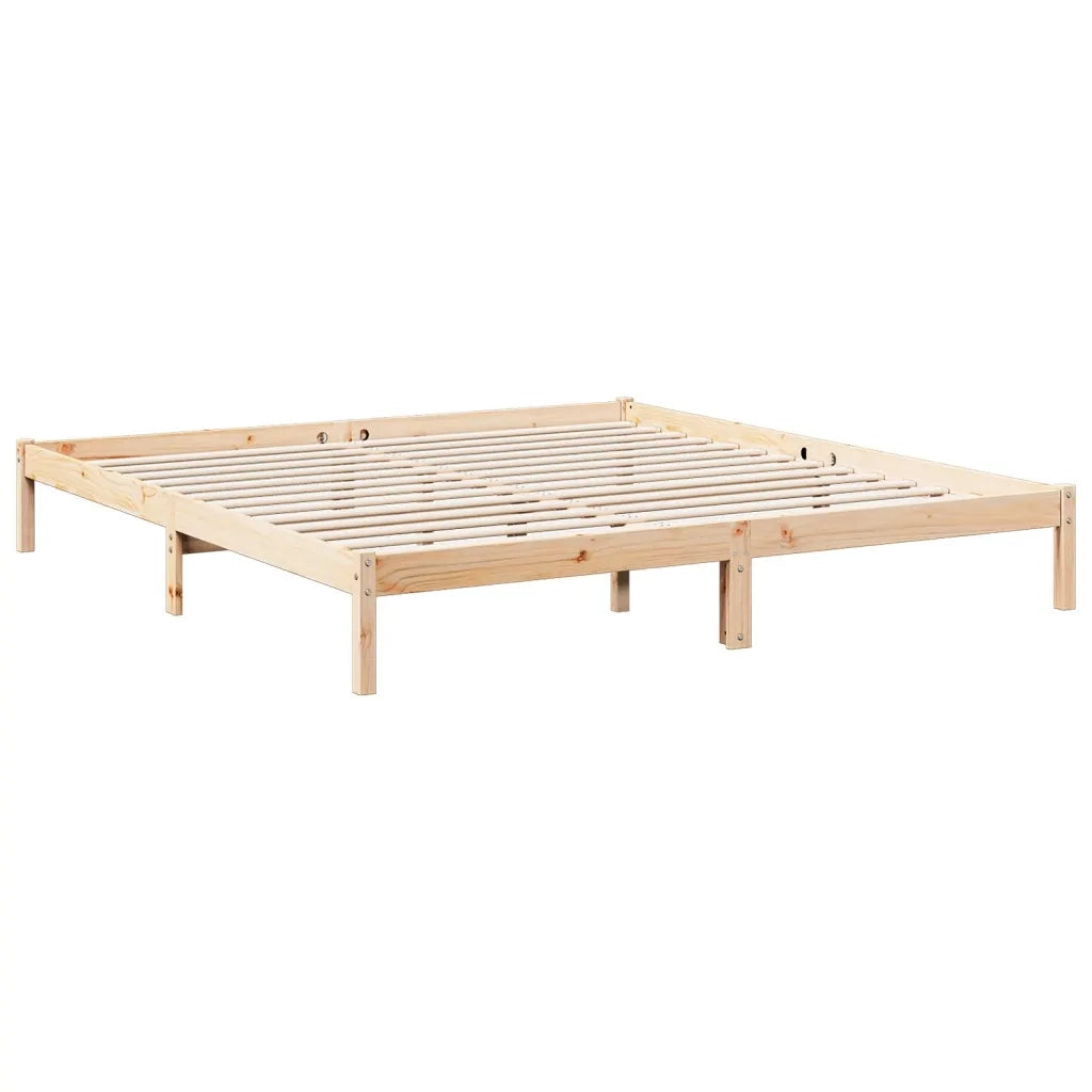 Letto Extra Lungo senza Materasso-Struttura Letto 180x210 cm in Legno di Pino 950038