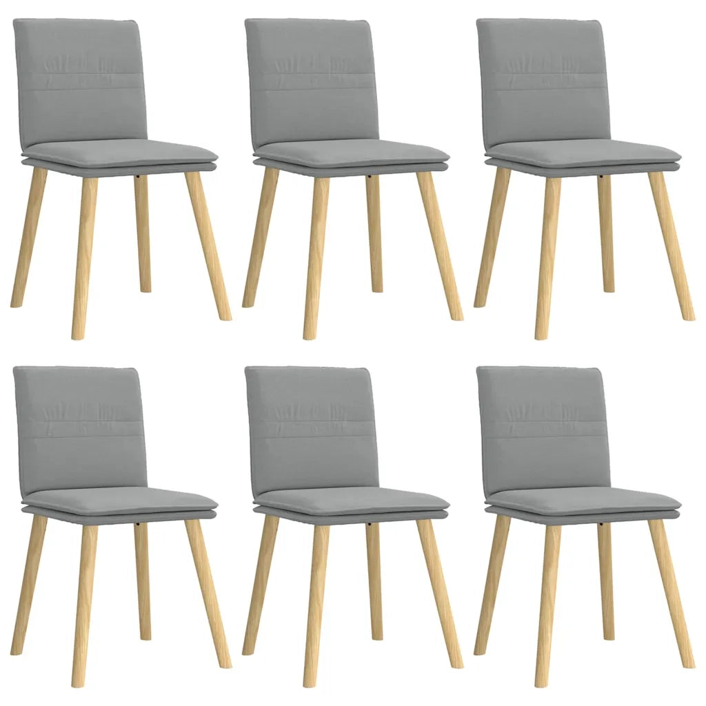Sedie da Pranzo 6 pz Grigio Chiaro in Tessuto 3315625