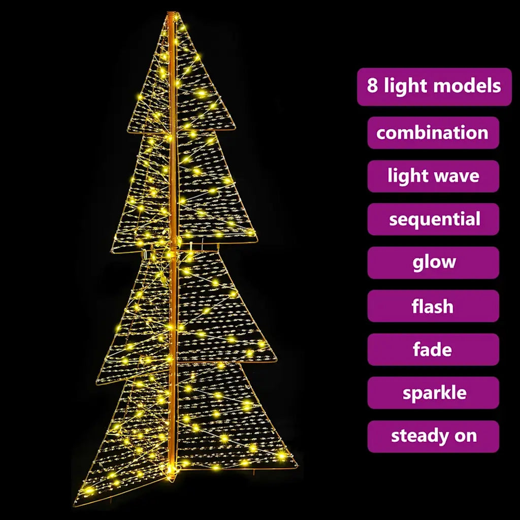Albero di Natale con 160 LED-Luci decorative natalizie Bianco caldo 150 cm PET 677583
