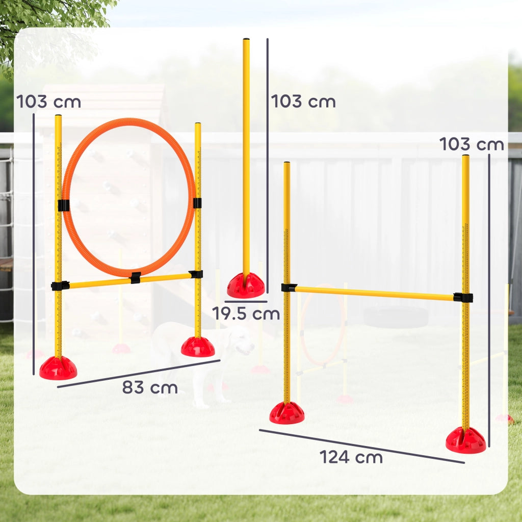 Set Agility per Cani ¨C Minimal ¨C 3 Pezzi con Ostacoli e Stanghe