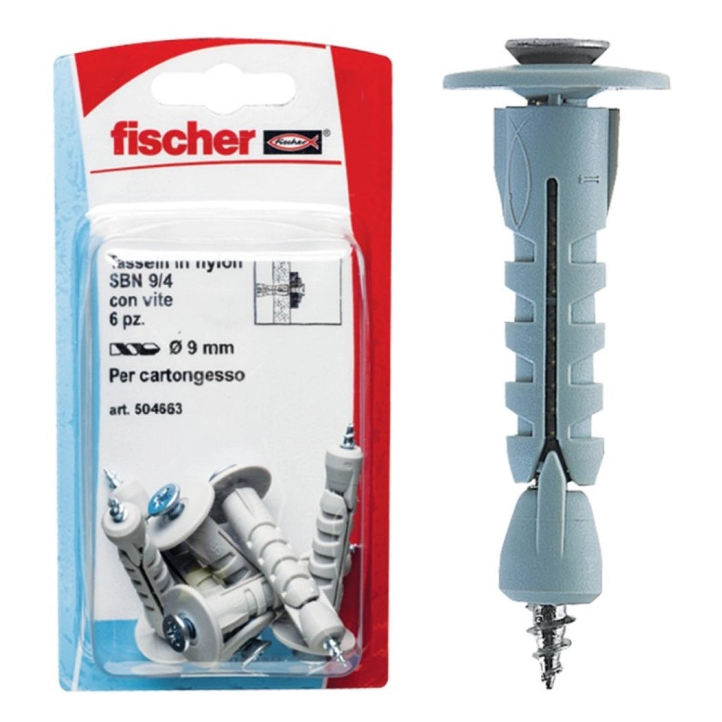 Tasselli Nylon Sbn 9/1 4 Pezzi - Fischer