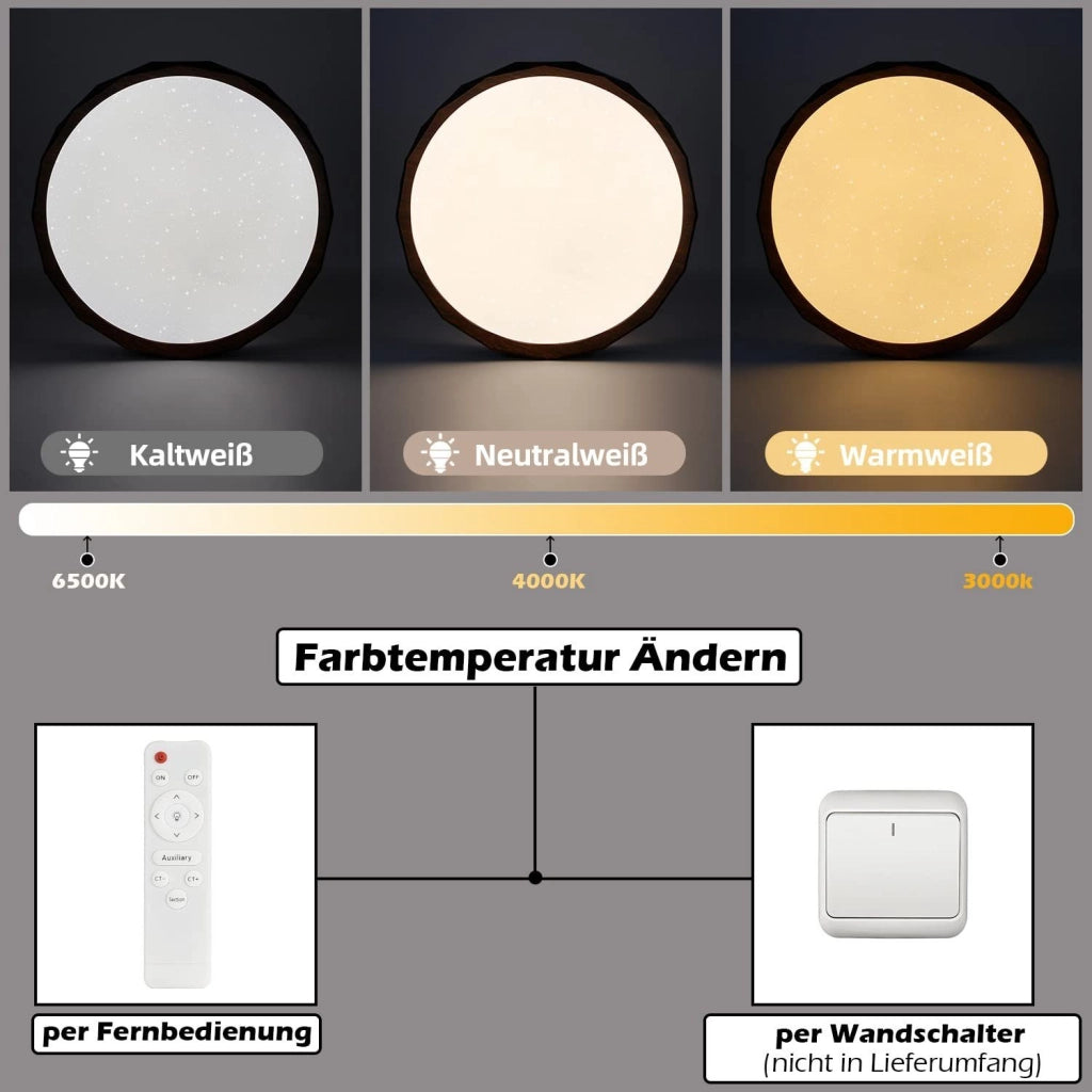 ZMH Lampada da soffitto plafoniera LED Starry Sky 40cm dimmerabile telecomando