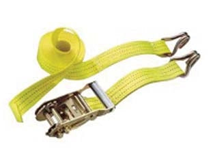 CINGHIA CON GANCI A J E CRICCHETTO COLORE GIALLO  mt.4,5 x mm.25h.  portata Kg.1000    EXCEL