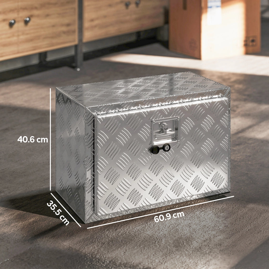 Cassettone per Attrezzi in Alluminio ¨C zephmum ¨C Argento 60.9x35.5x40.6 cm