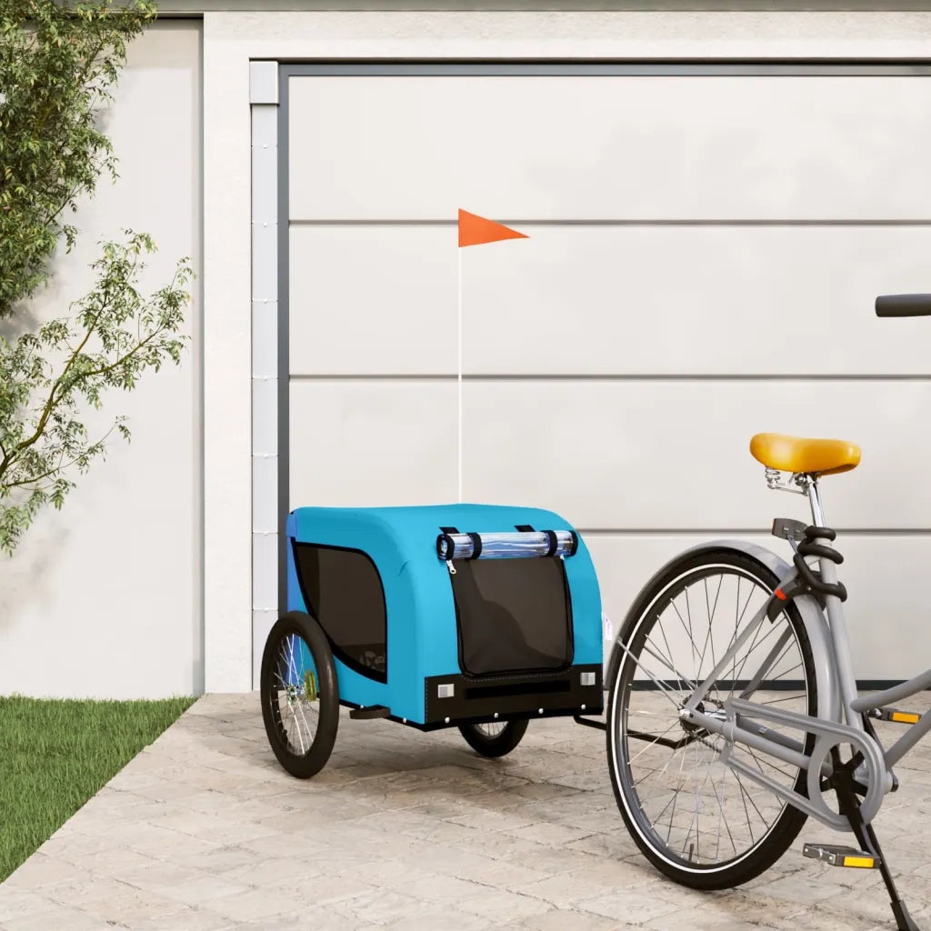 Rimorchio da Bici per Animali Blu e Nero Oxford e Ferro 94009