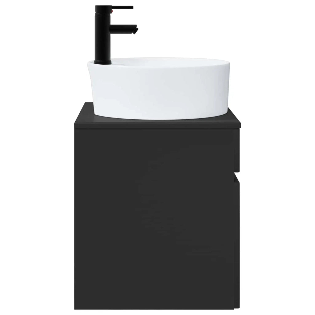 Mobile Lavabo | Armadio Lavabo da parete Nero 49 x 44,5 x 65 cm