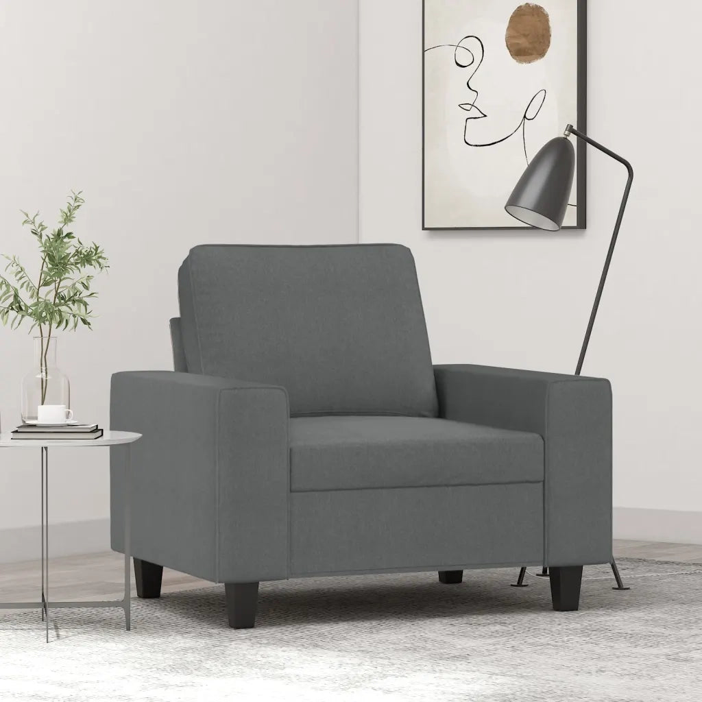 Poltrona Grigio Scuro 60 cm in Tessuto 359376