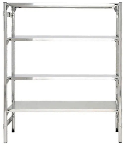 Scaffalatura modulare nidificabile in acciaio inox cm. 160x30x200h