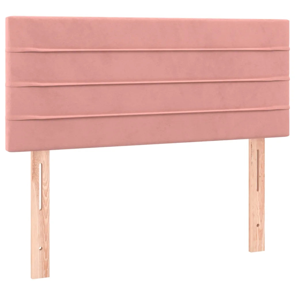 Giroletto a Molle con Materasso-Struttura Letto Rosa 90x200 cm in Velluto 821376