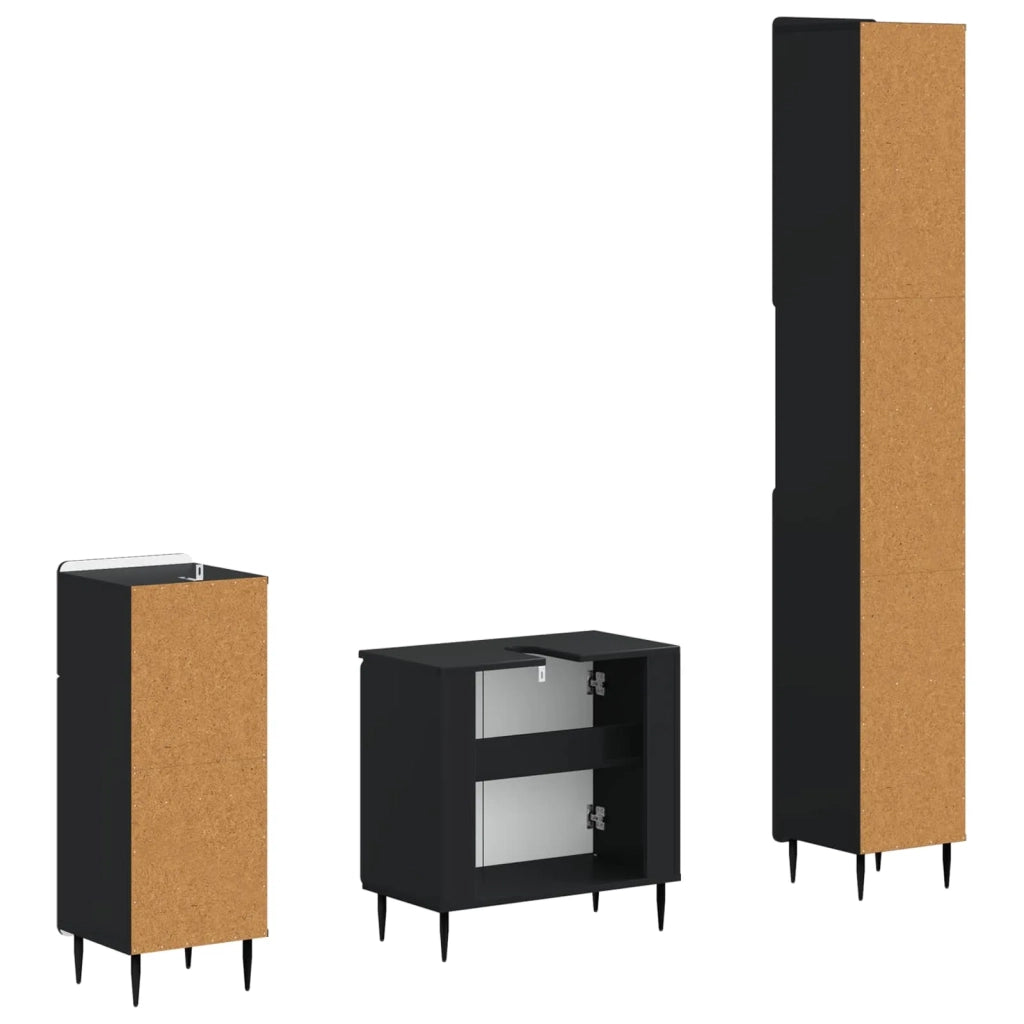 Set di armadietti da bagno in 3 pezzi ZWOLLE 3417838