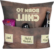 Siercuscino Plus con 3 tasche da riempire personalizzato 43x43 cm per una serata in sala da cinema su divano