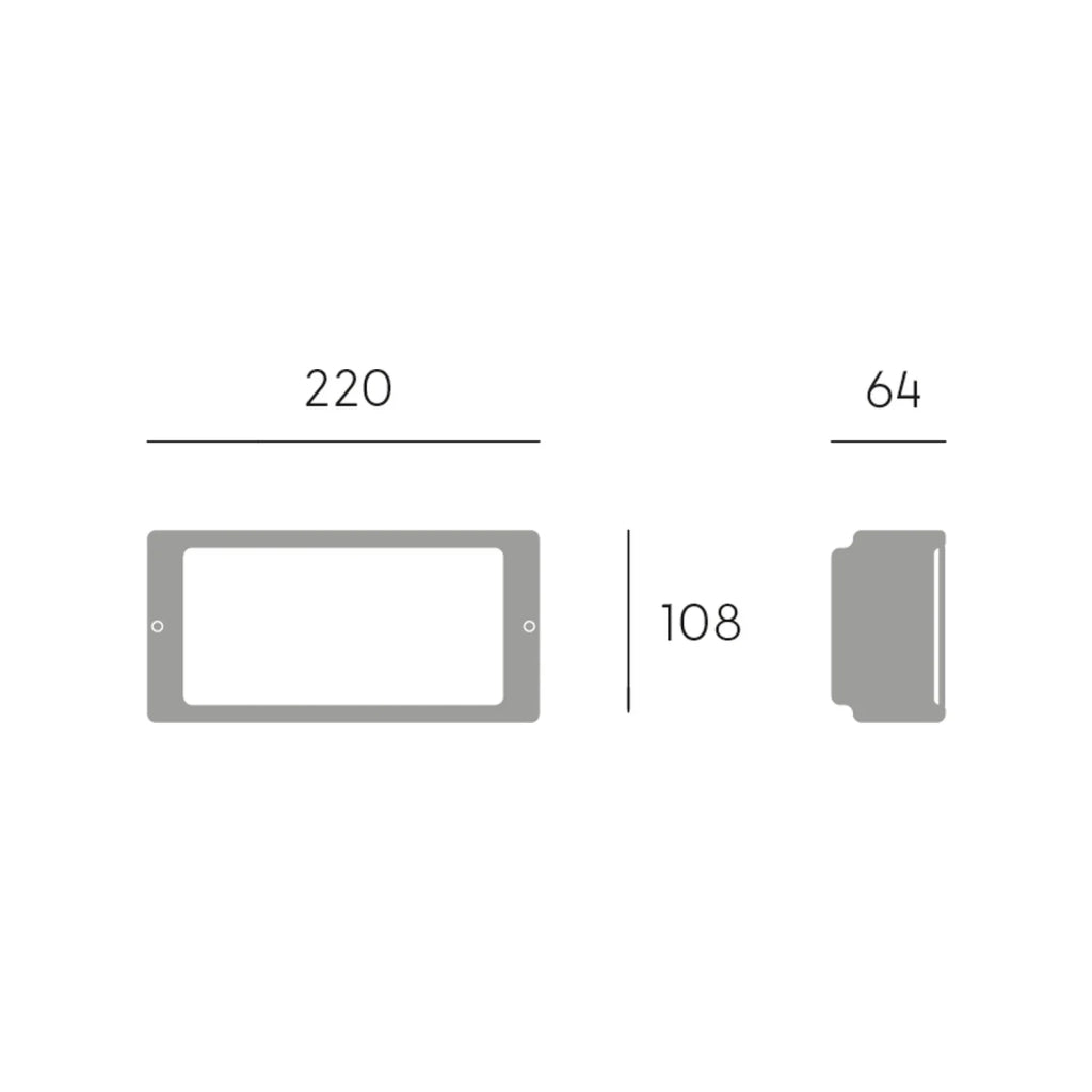 Applique Esterni Interni Alluminio Marrone Led 10 W 700 Lm 3000K Screen