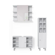 Vicco Set mobili bagno Bianco 3 parti