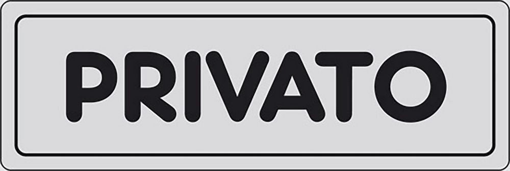Adesivo attivitÃ  commerciali Privato private zone 15CMx5CM